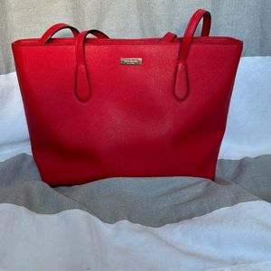 Like New Kate Spade Shoulder Laptop Tote Red